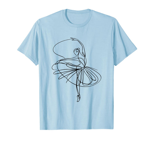 Ballet Dancer Dancing Ballerina Minimalist Dance Women Girls T-Shirt