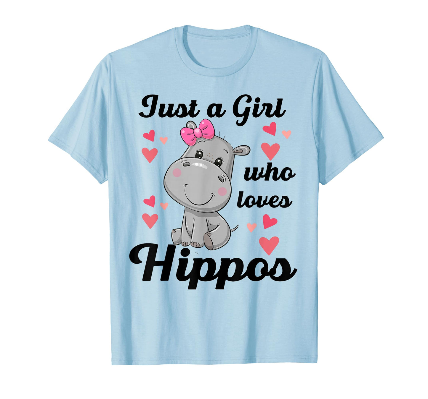 Cute Hippo-Shirt Just A Girl Who Loves Hippo Kids Toddler T-Shirt
