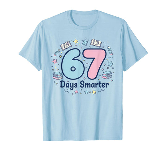 67 Days Smarter 67th Day of School for Teacher Boys Girls T-Shirt