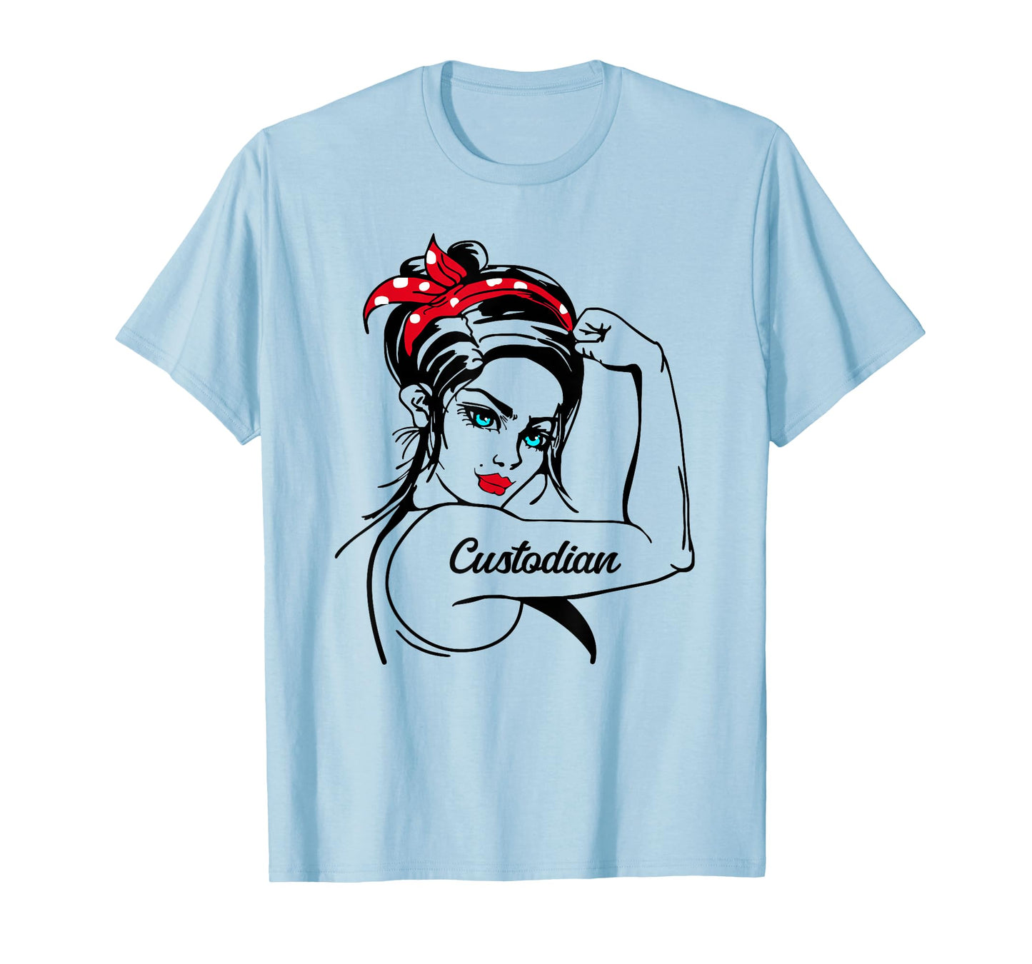 Custodian Rosie The Riveter Pin Up T-Shirt