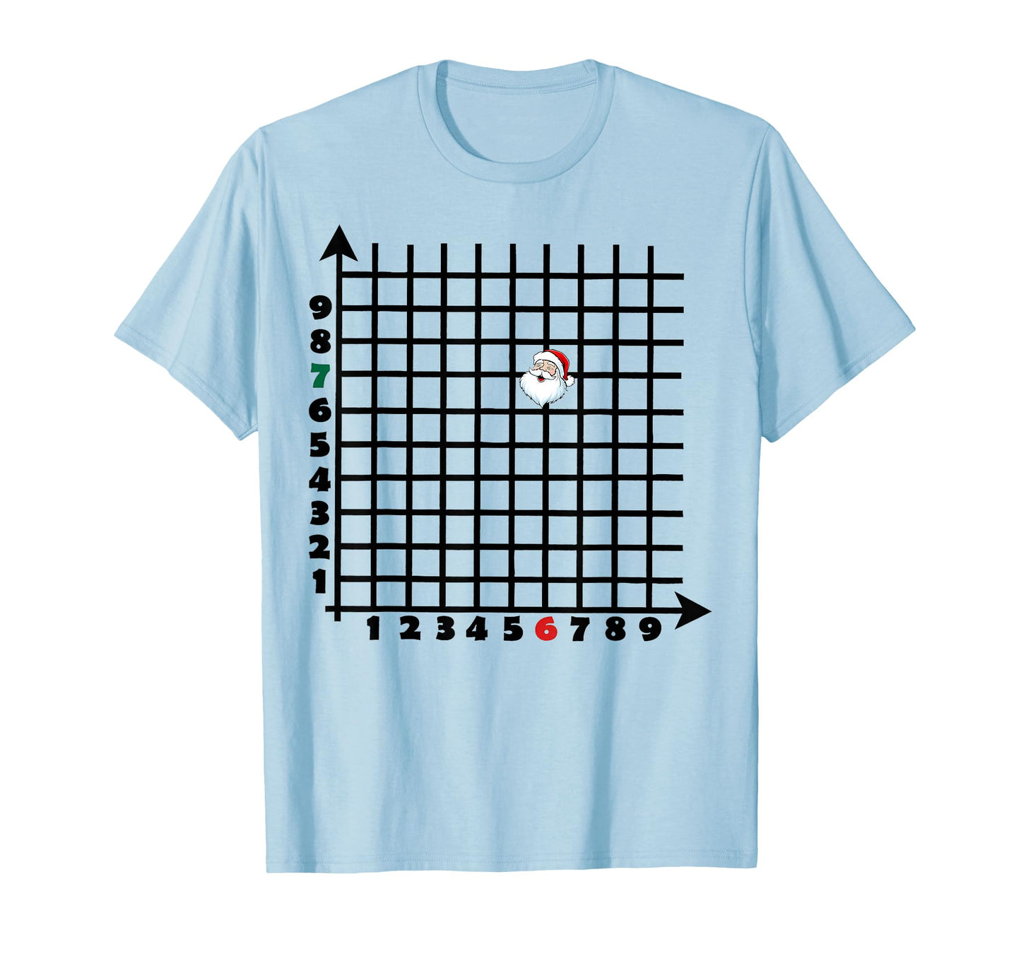 Coordinate (6,7) Funny Math Teacher Christmas 67 Math Lover T-Shirt