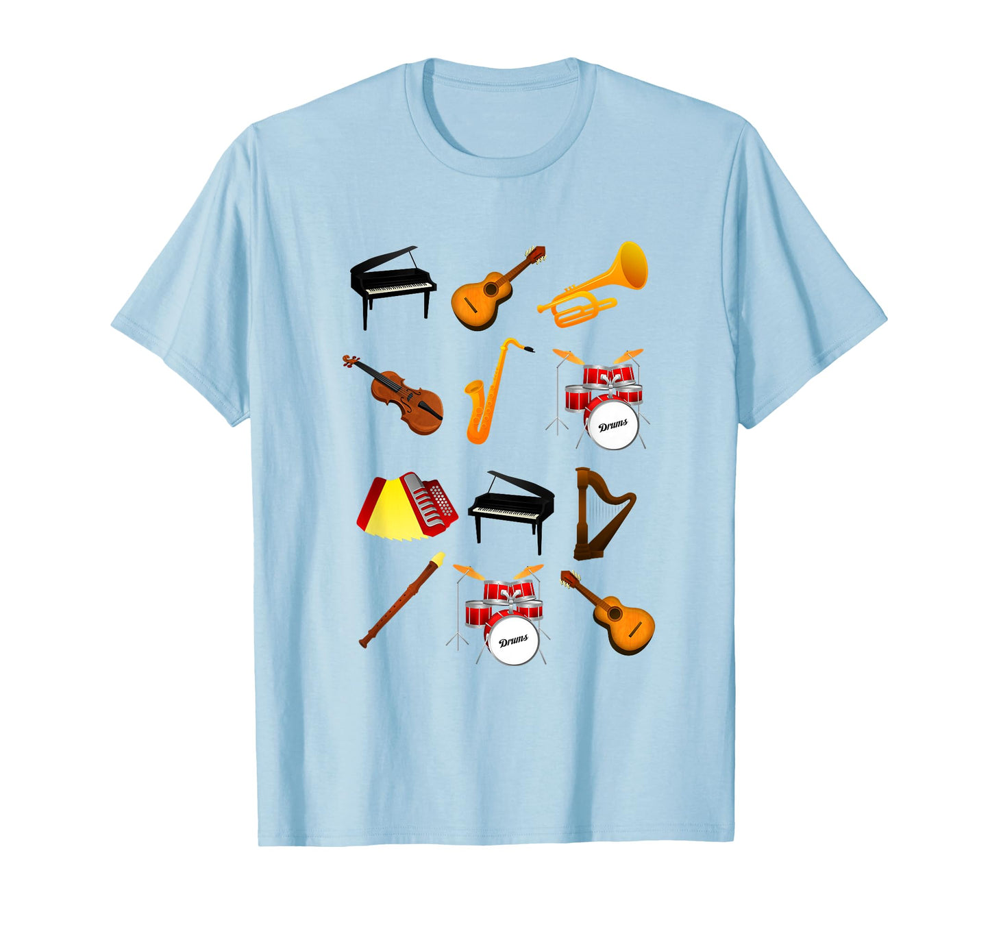 Musical Instruments Short Sleeved T-shirt For Toddlers T-Shirt
