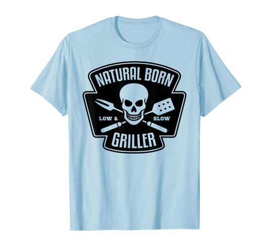 Barbecue Natural Born Grillmeister Griller Grill Gift T-Shirt