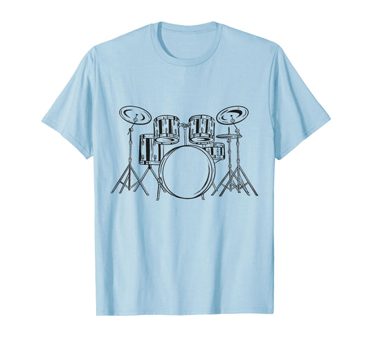 Drummer Drum Drumset Drummers Rock Band Music T-Shirt