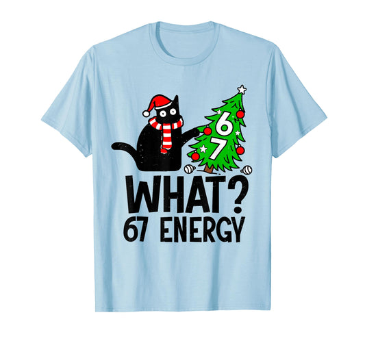 67 Meme Six Seven Cat Funny Christmas Gen Z Alpha Meme Slang T-Shirt