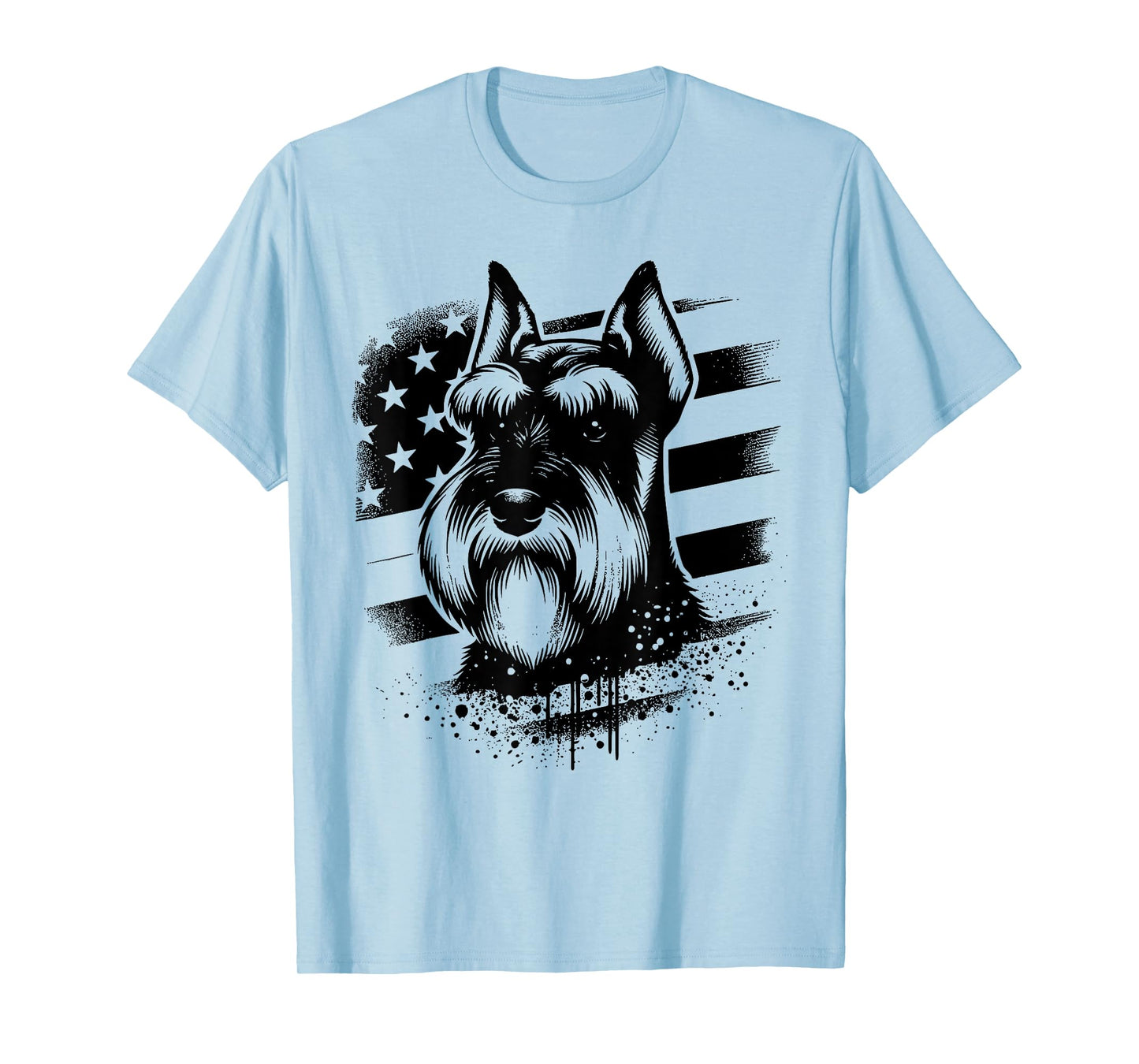 Standard Schnauzer 4th Of July Patriotic Dog American Flag Women Kids Men T-Shirt