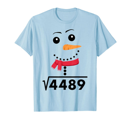 67 Meme Math Teacher 6 7 Christmas Snowman Square Root 4489 T-Shirt