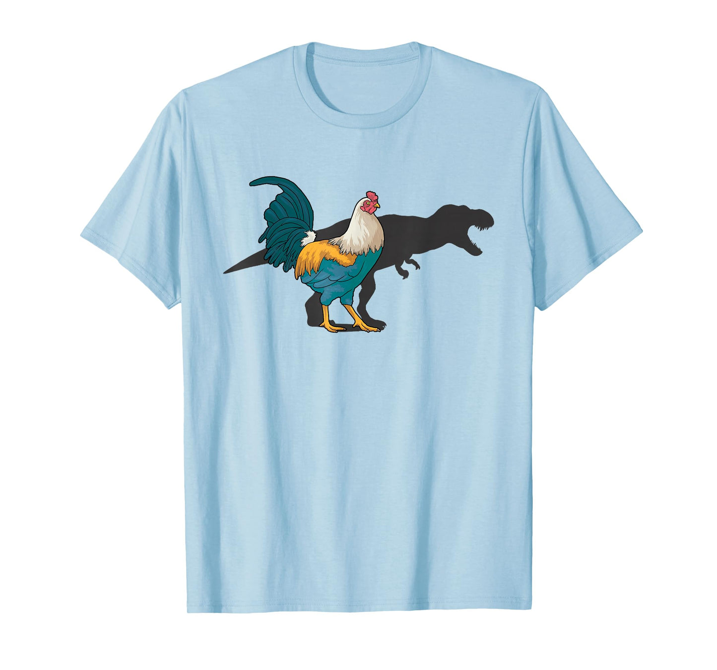 Chicken Dinosaur Shadow T Rex Hen Lover Cute Chicken Farmer T-Shirt