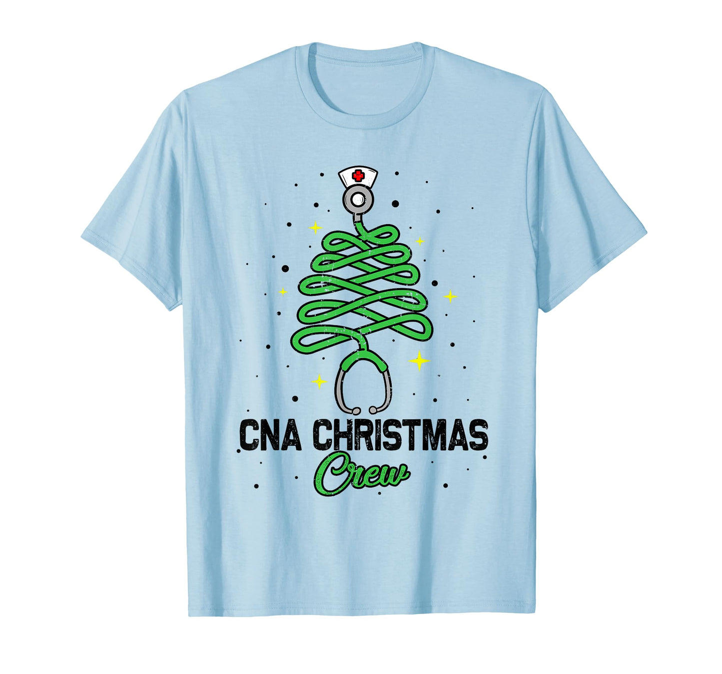 CNA Christmas Crew Cute Christmas Tree Xmas Lights Nurse T-Shirt