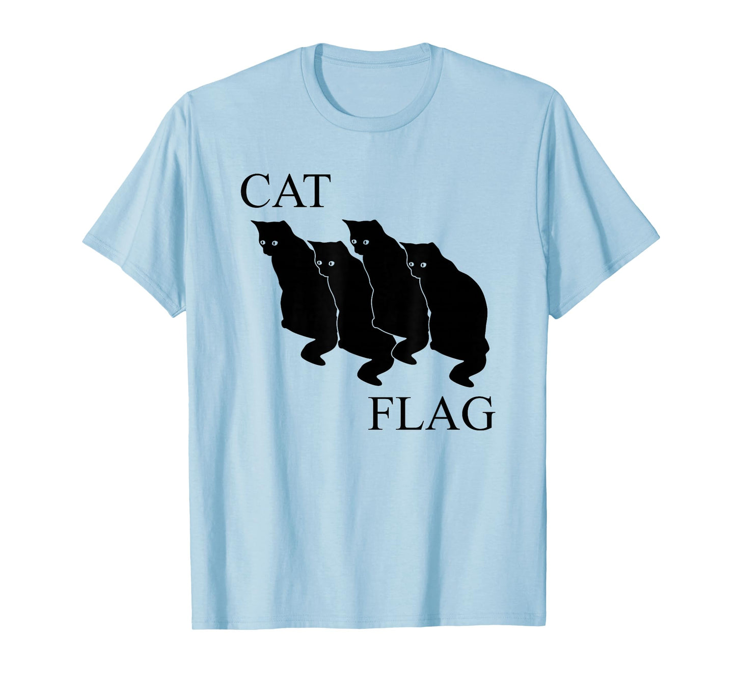 Cat Flag Funny Black Flag T-Shirt