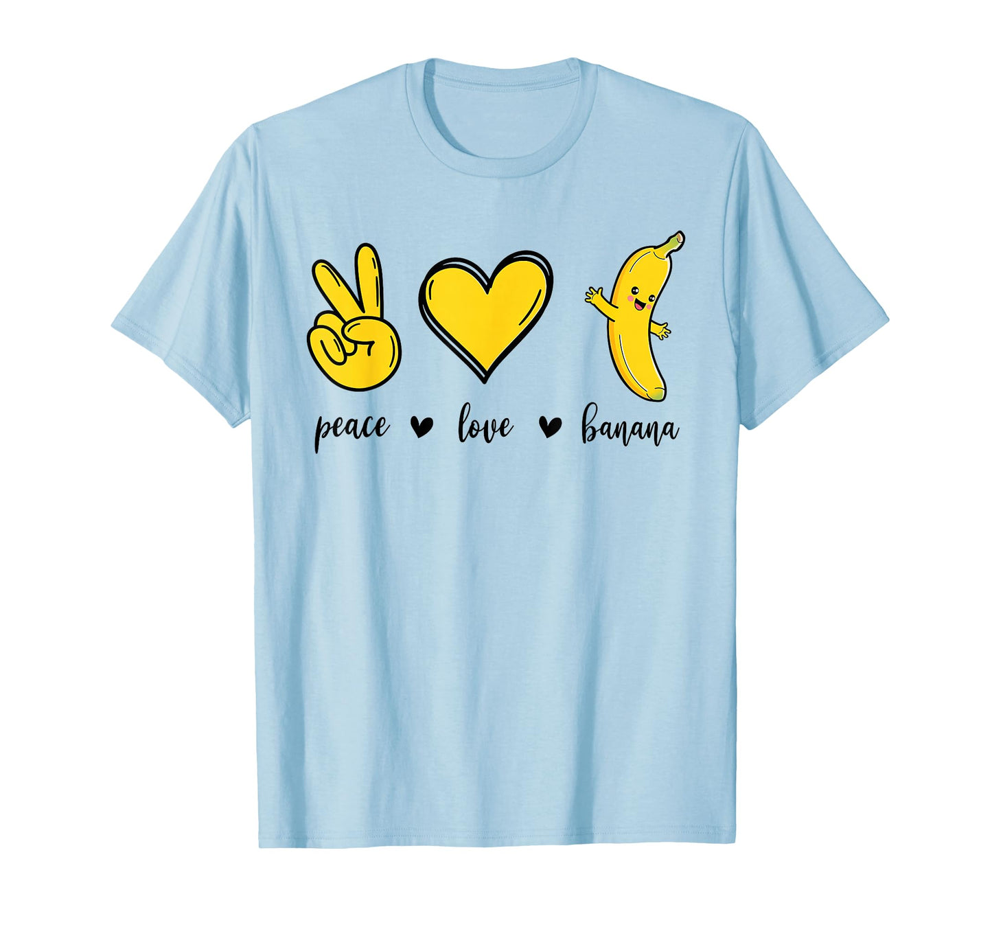 Peace Love Bananas, Fresh Banana Gift for Fruit Lover Vegan T-Shirt