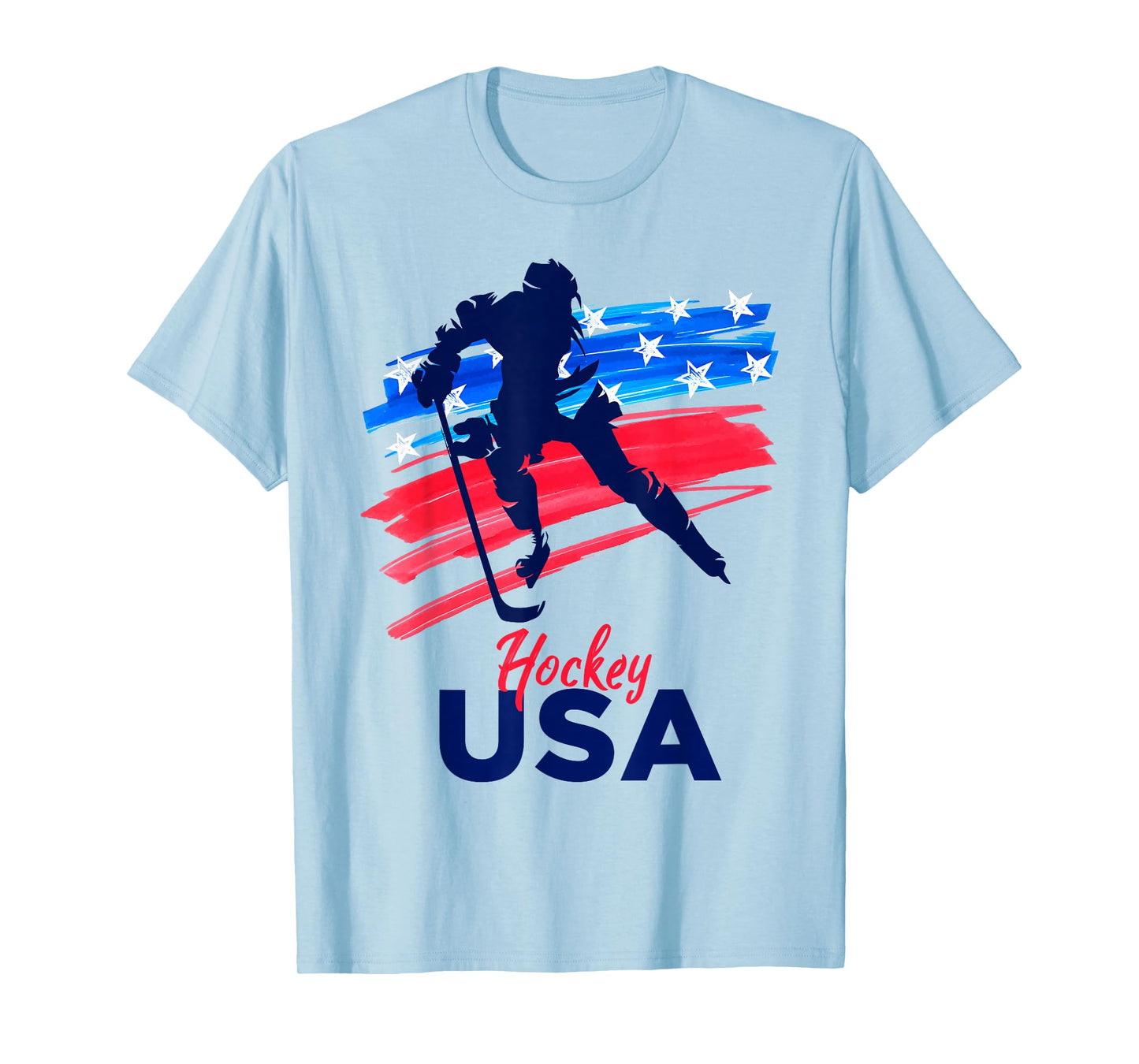 Hockey USA Support the Team Shirt USA Ice Hockey Lover T-Shirt