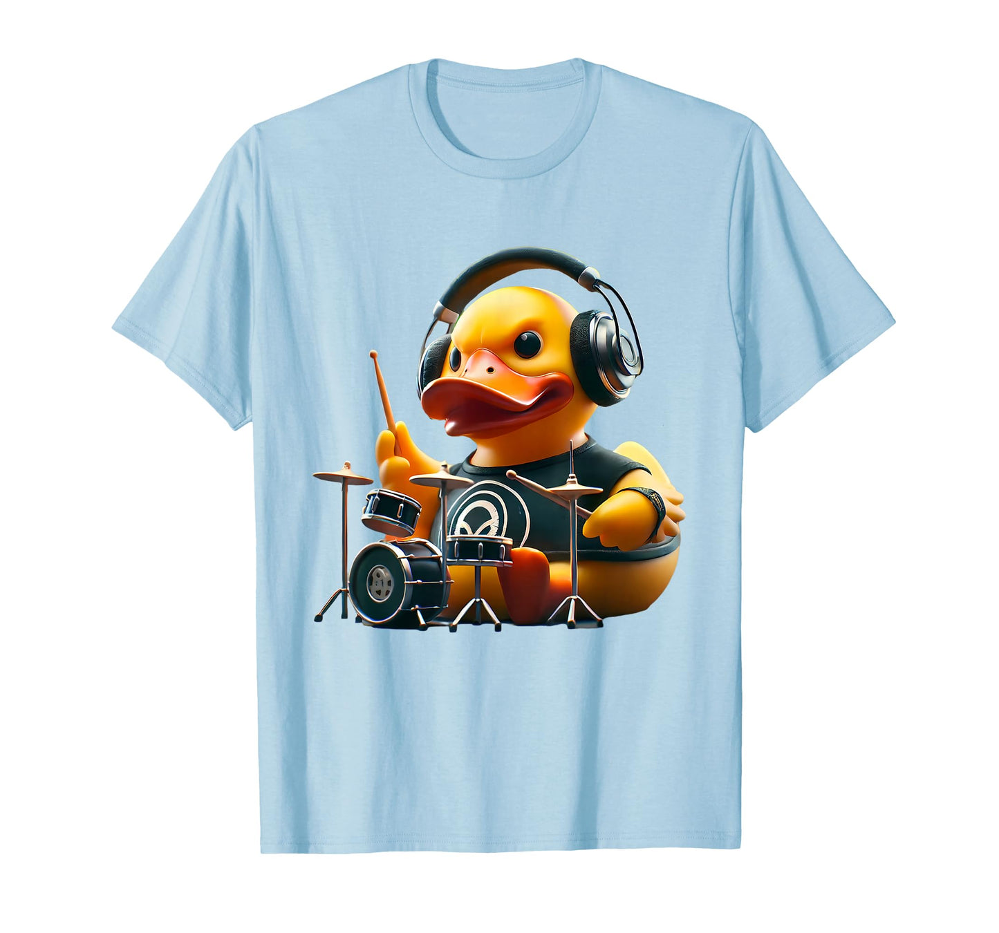 Drummer Rubber Duck Ducky Duckie Drum Player T-Shirt