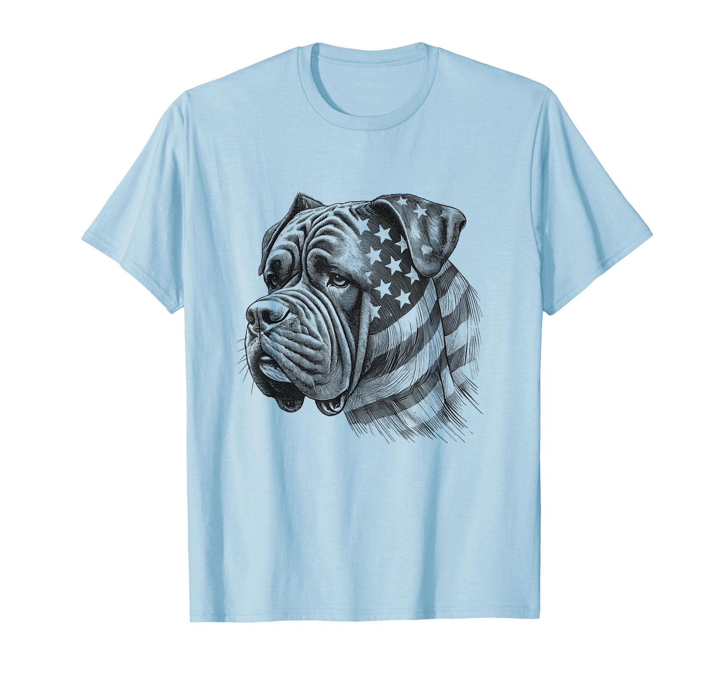 Cane Corso Dog American Flag 4th Of July USA Design T-Shirt
