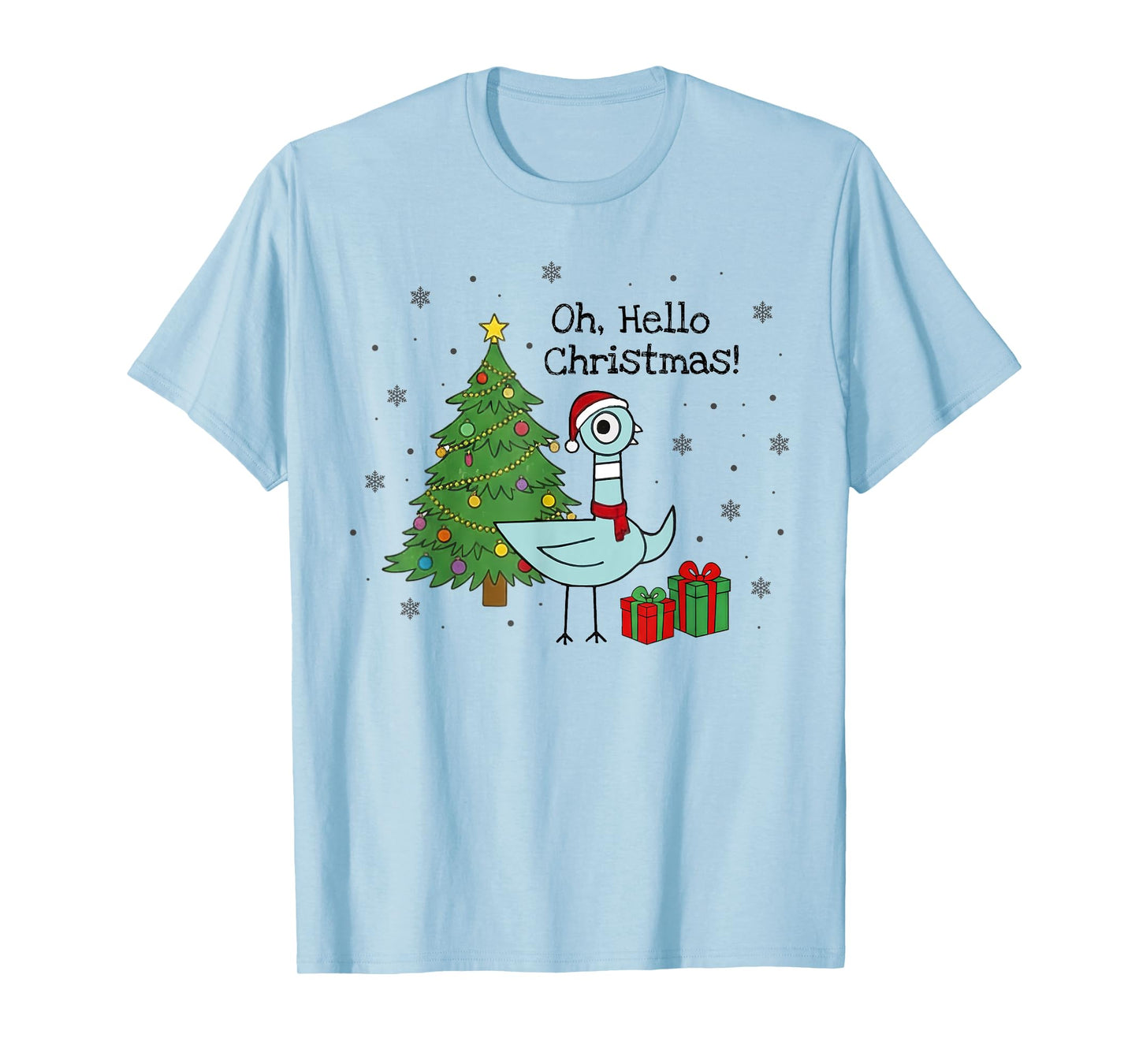 Oh, Hello Christmas Pigeon Shirt Xmas Season Teachers Kids T-Shirt