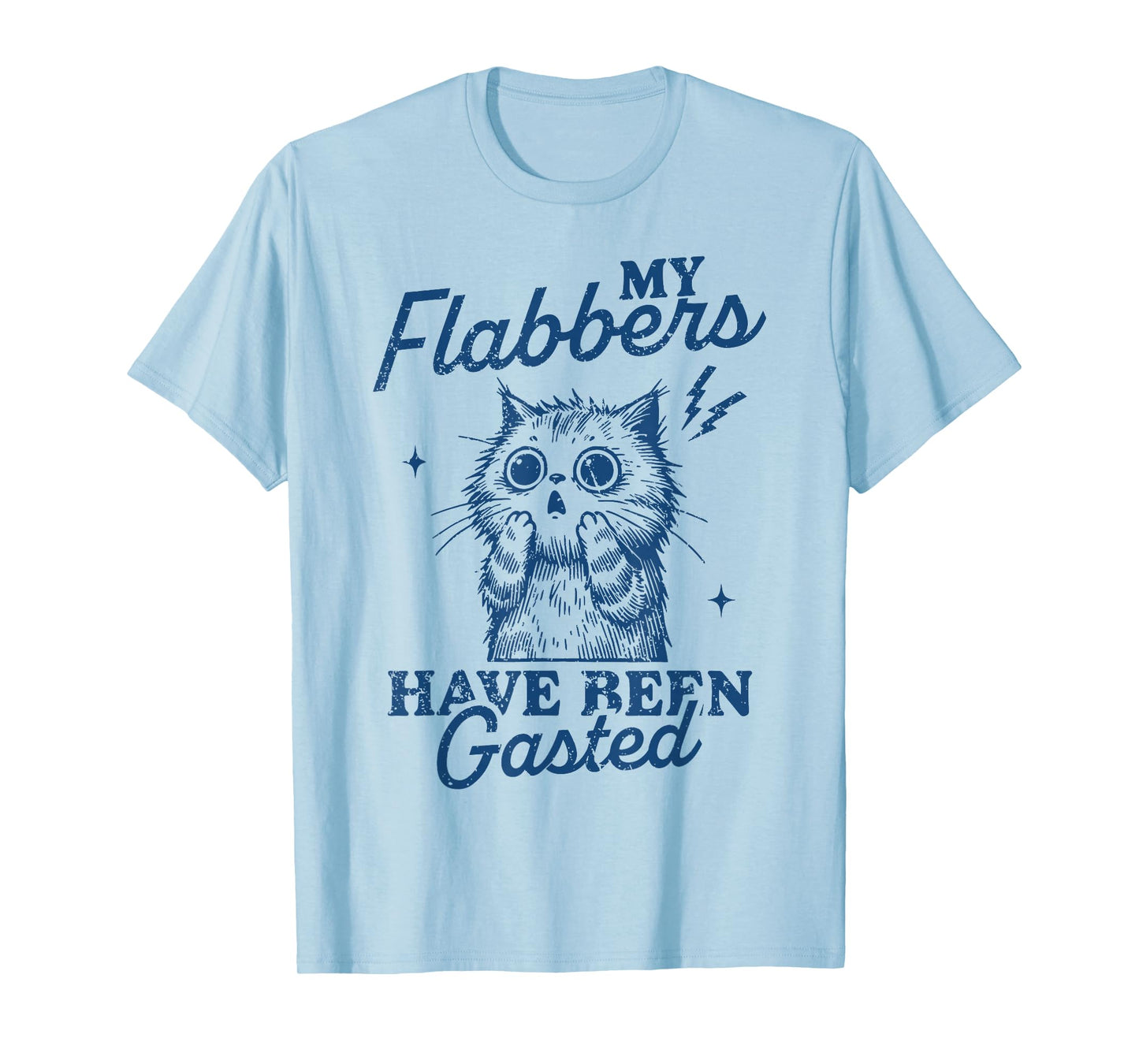 My Flabbers Have Been Gasted Distressed Retro Funny Cat T-Shirt
