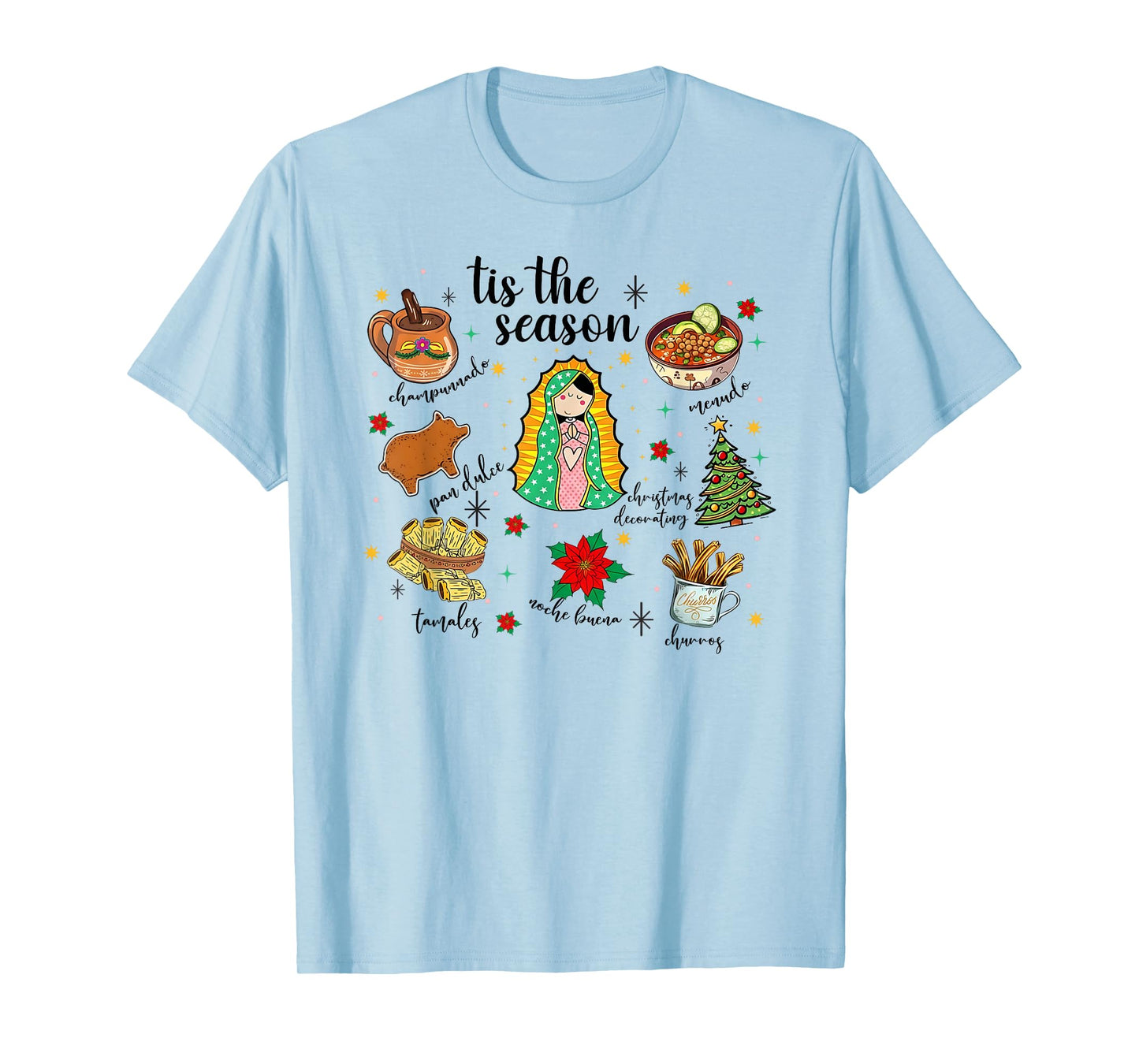 Coquette Tis The Season Mexican Christmas Spanish Donkey T-Shirt
