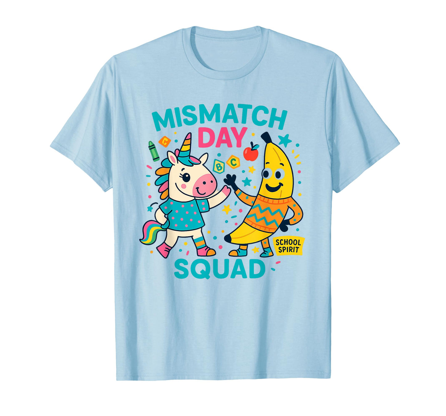 Unicorn Banana Spirit Week Mismatch Day Shirt T-Shirt