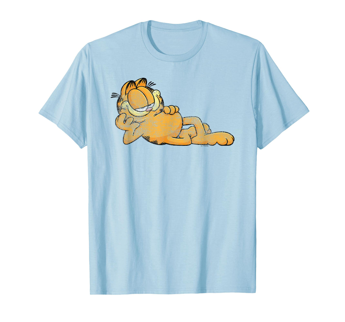 Garfield Happy Lounging Cartoon Cat T-Shirt