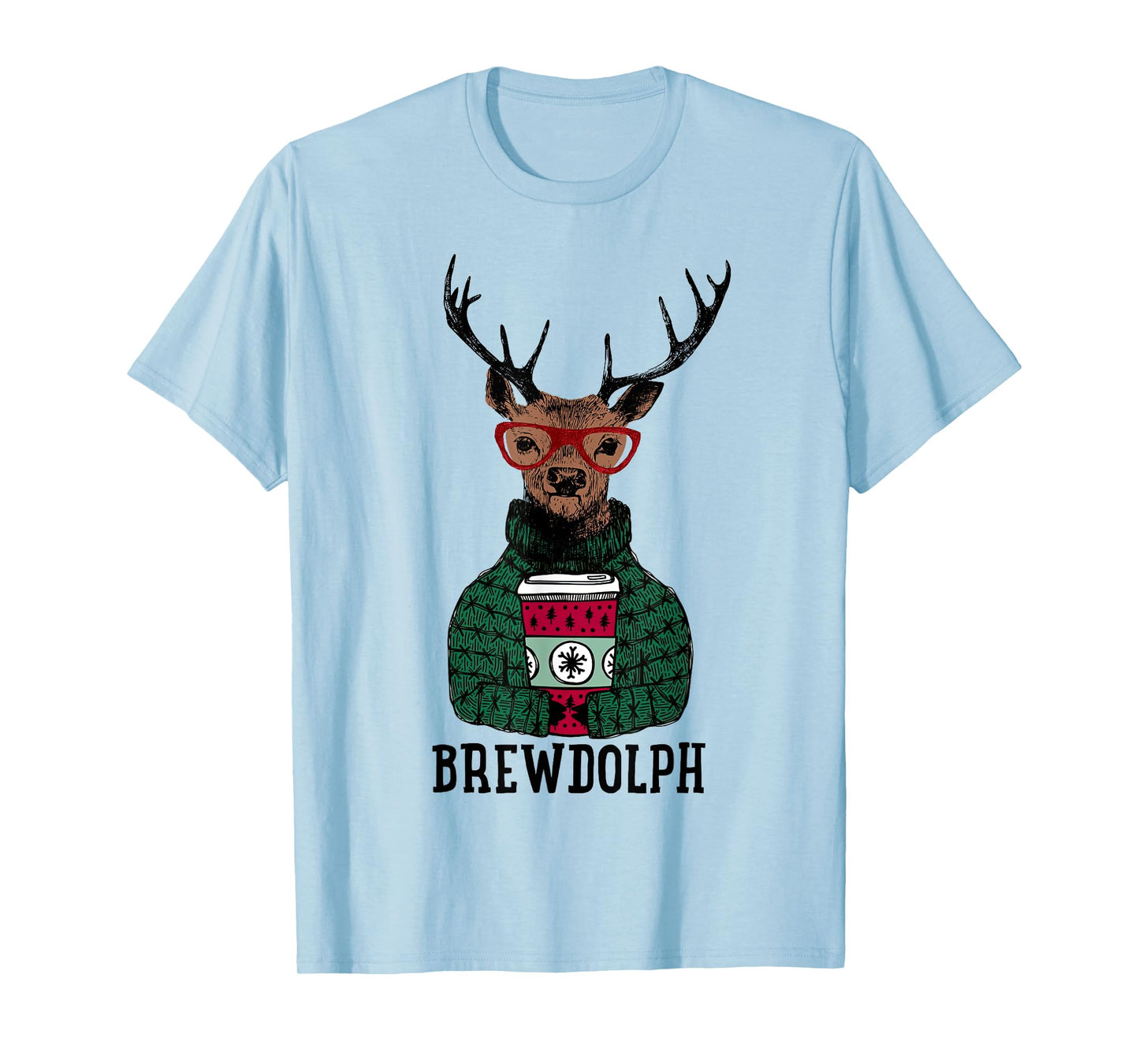 Christmas Coffee, Brewdolph, Christmas Holiday Party T-Shirt