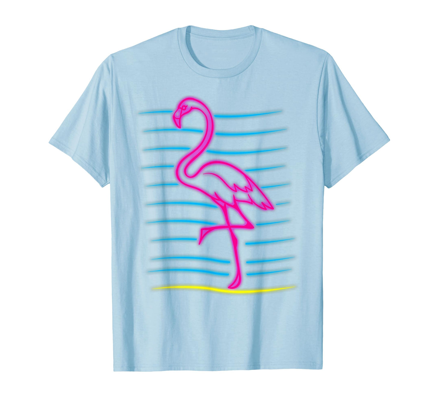 80's Retro Pink Flamingo Bird Shirt | Bird Lover Gift T-Shirt