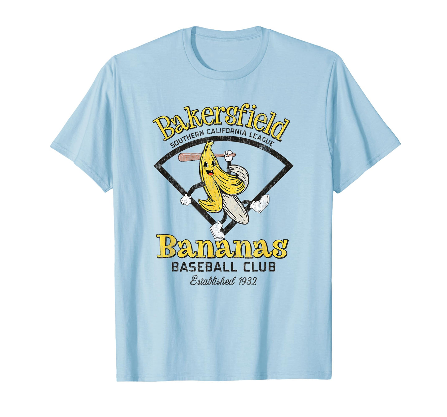 Bakersfield Bananas Minor League Retro Baseball Team T-Shirt