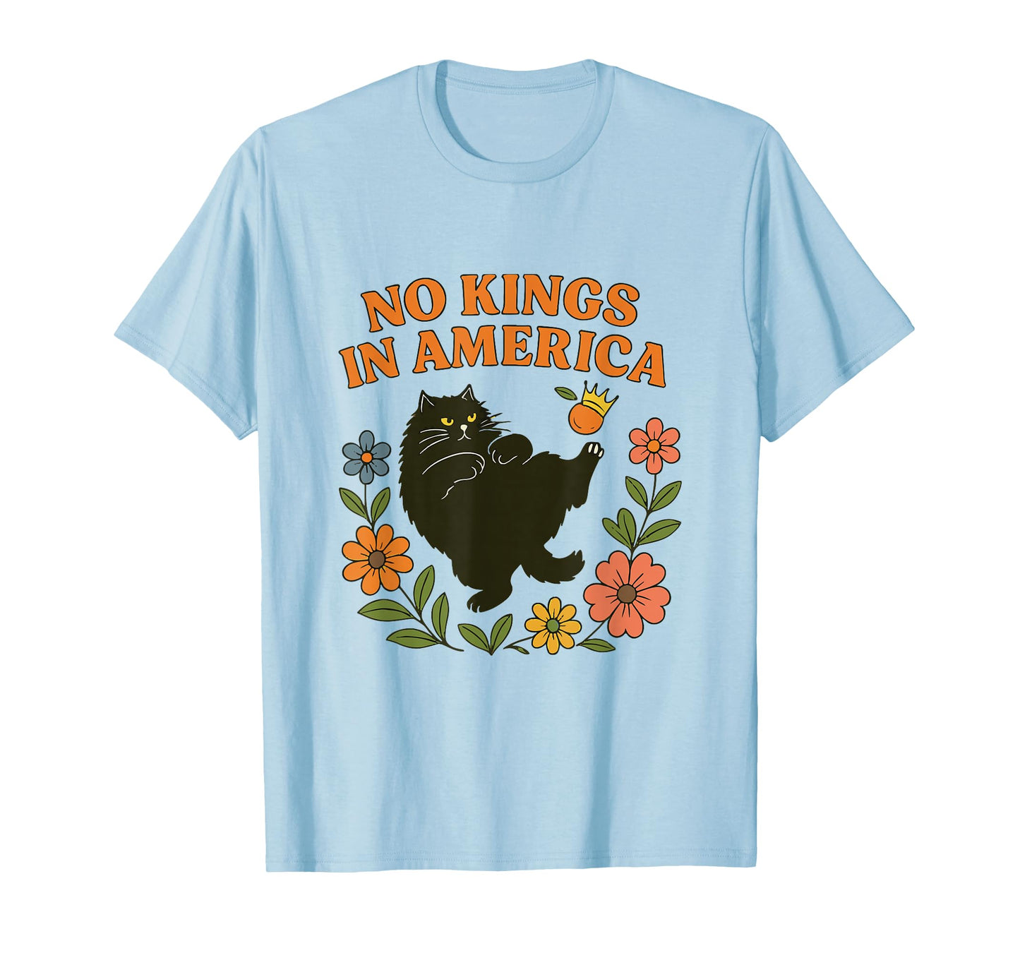 No Kings in America We The People Retro Boho Floral for Girl T-Shirt