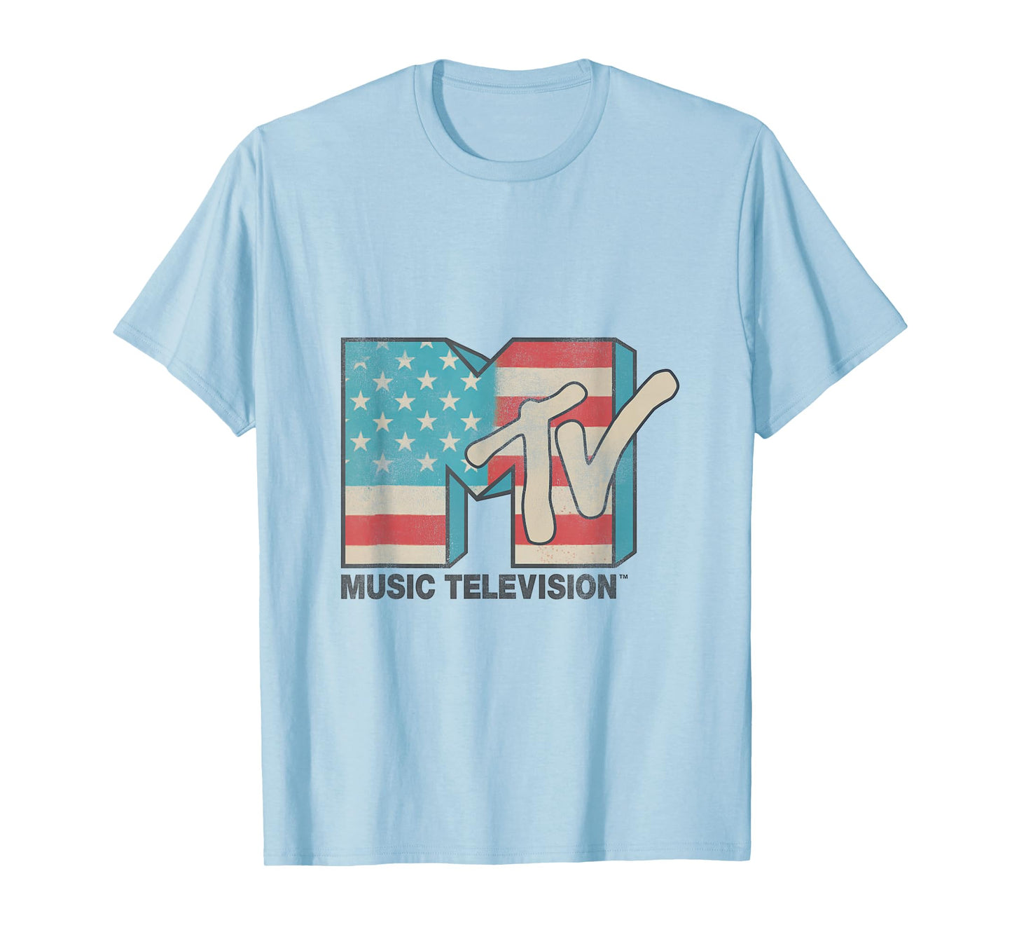 MTV American Flag Logos T- Shirts T-Shirt