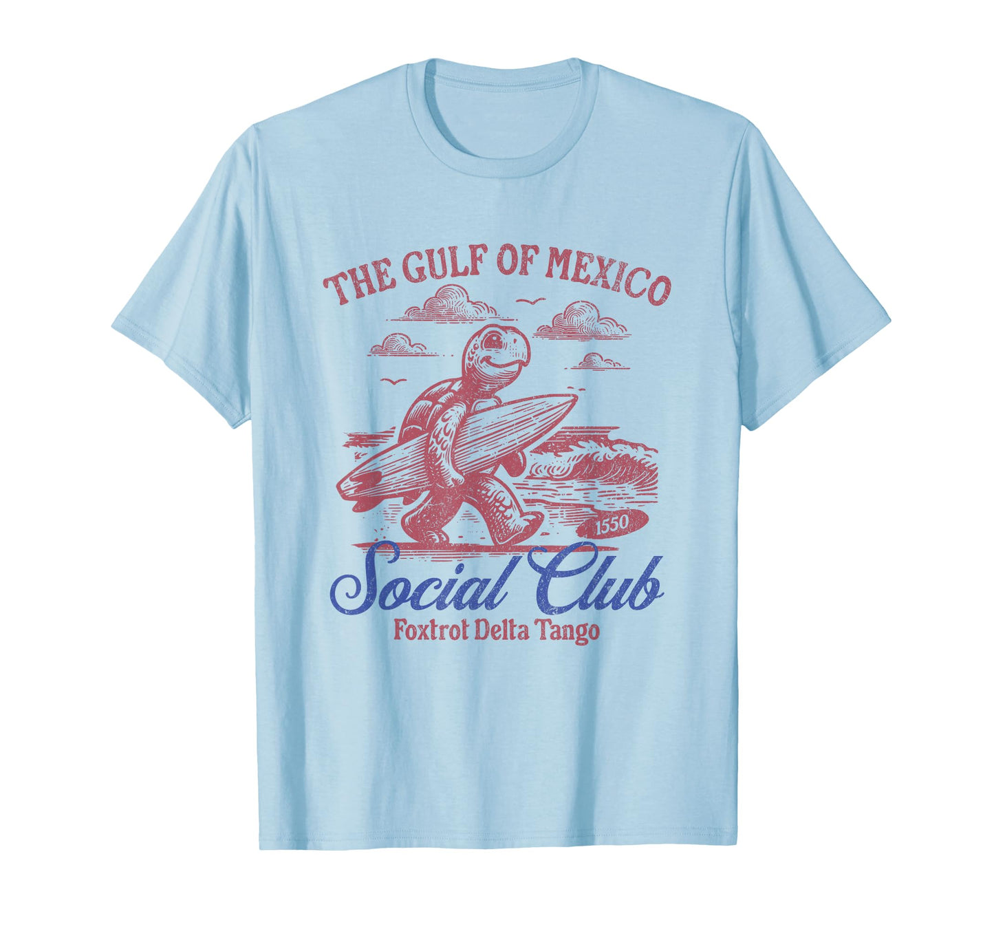 Turtle Gulf of Mexico Social Club 1550 Foxtrot Delta Tango T-Shirt