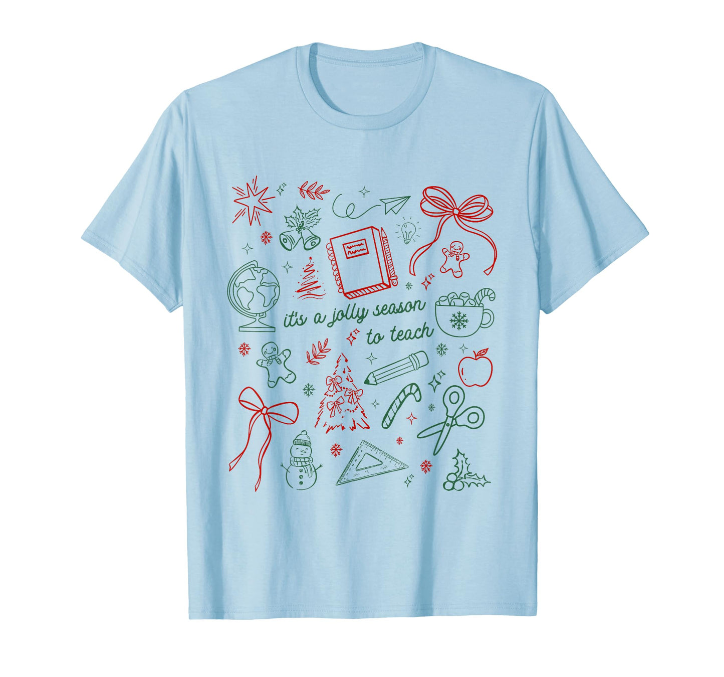 It's A Jolly Season to Teach Teacher Christmas T-Shirt