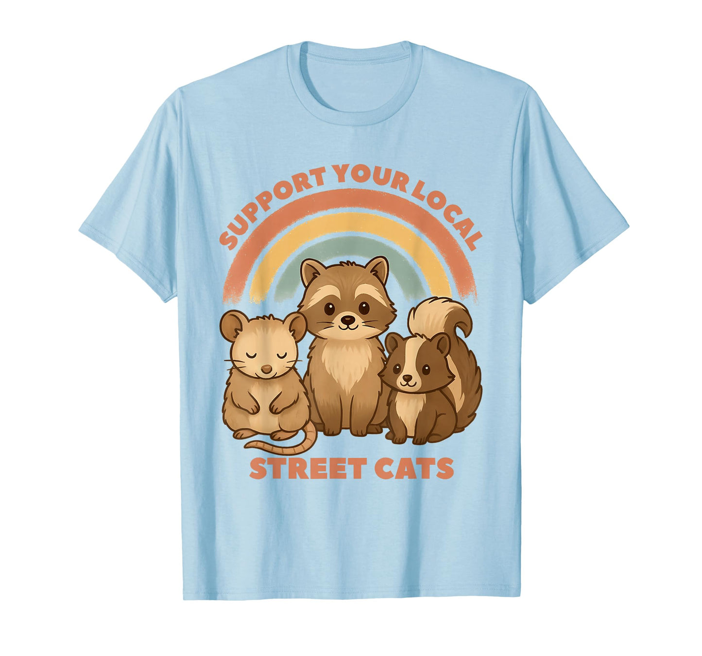 Support Local Street Cats Team Trash Opossum Raccoon Rat T-Shirt