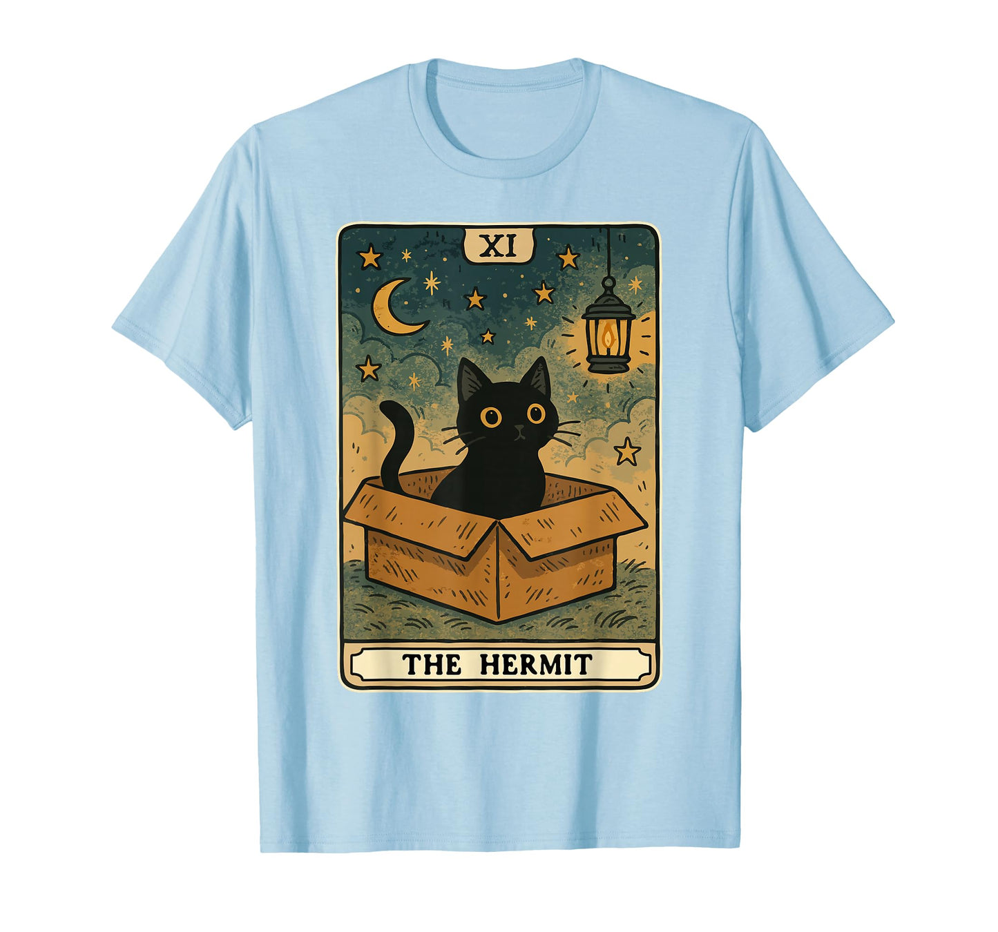 The Hermit Tarot Card Cat Lover Funny Cat T-Shirt