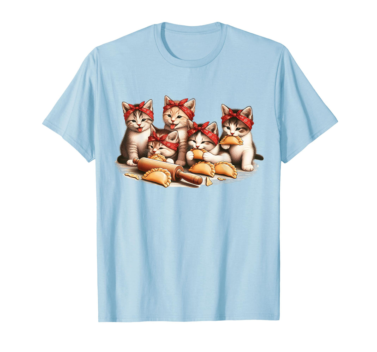 Pierogi & Cat Lover Poland Cuisine Food Cats Making Pierogi Men Women T-Shirt
