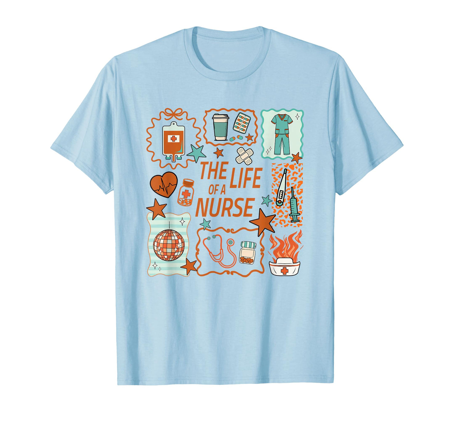 Women The Life of a Nurse Doodle Nursing Showgirl RN LPN NP T-Shirt