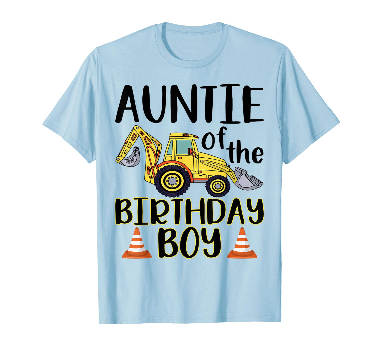 Auntie of The Birthday for Boy Excavator Construction Truck T-Shirt