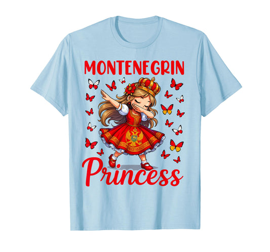 Montenegrin Princess Dab Montenegro Pride for Girls Kids T-Shirt