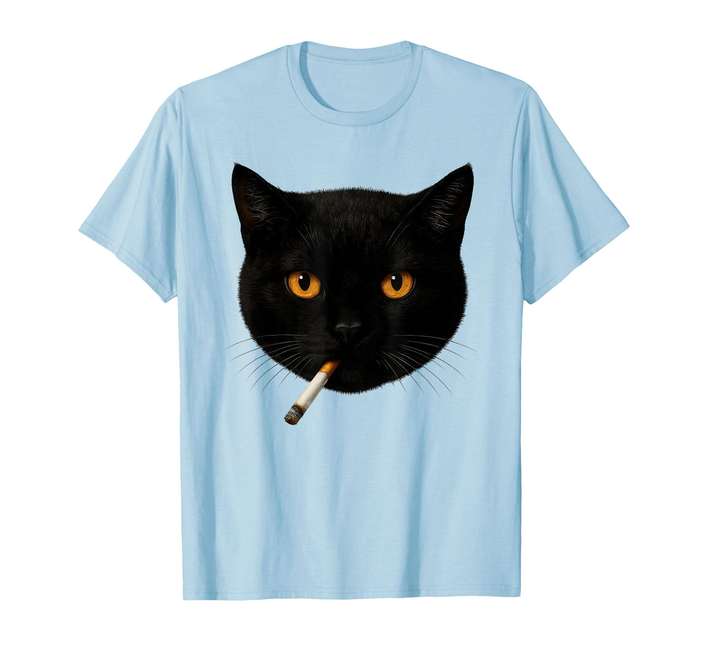 Funny Black Cat Meme Cat Smoking Cigarette Cat Lovers T-Shirt
