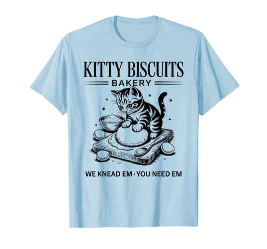 Cute Kitty Biscuits Bakery Funny Cat Lovers Baking Humor T-Shirt