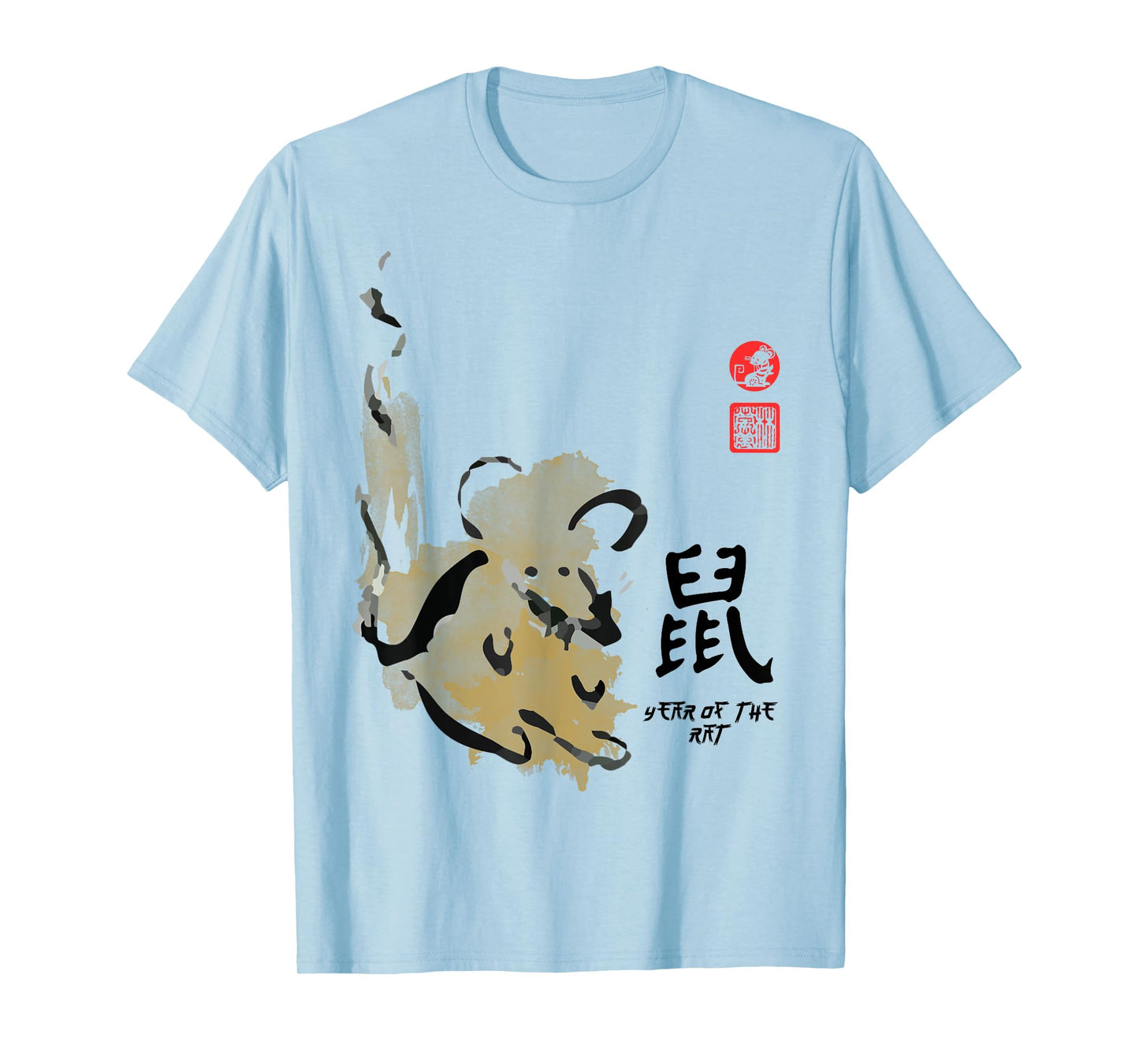 YEAR OF RAT PAINTING SEAL ANIMAL CHINESE ZODIAC T-SHIRT T-Shirt