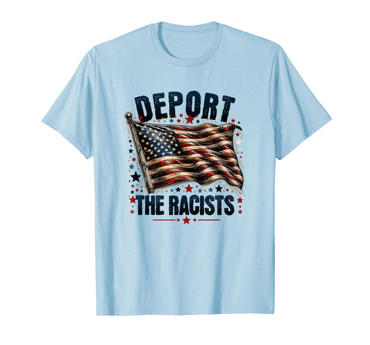 Pro-Immigrant Anti-Racism USA Flag T-Shirt