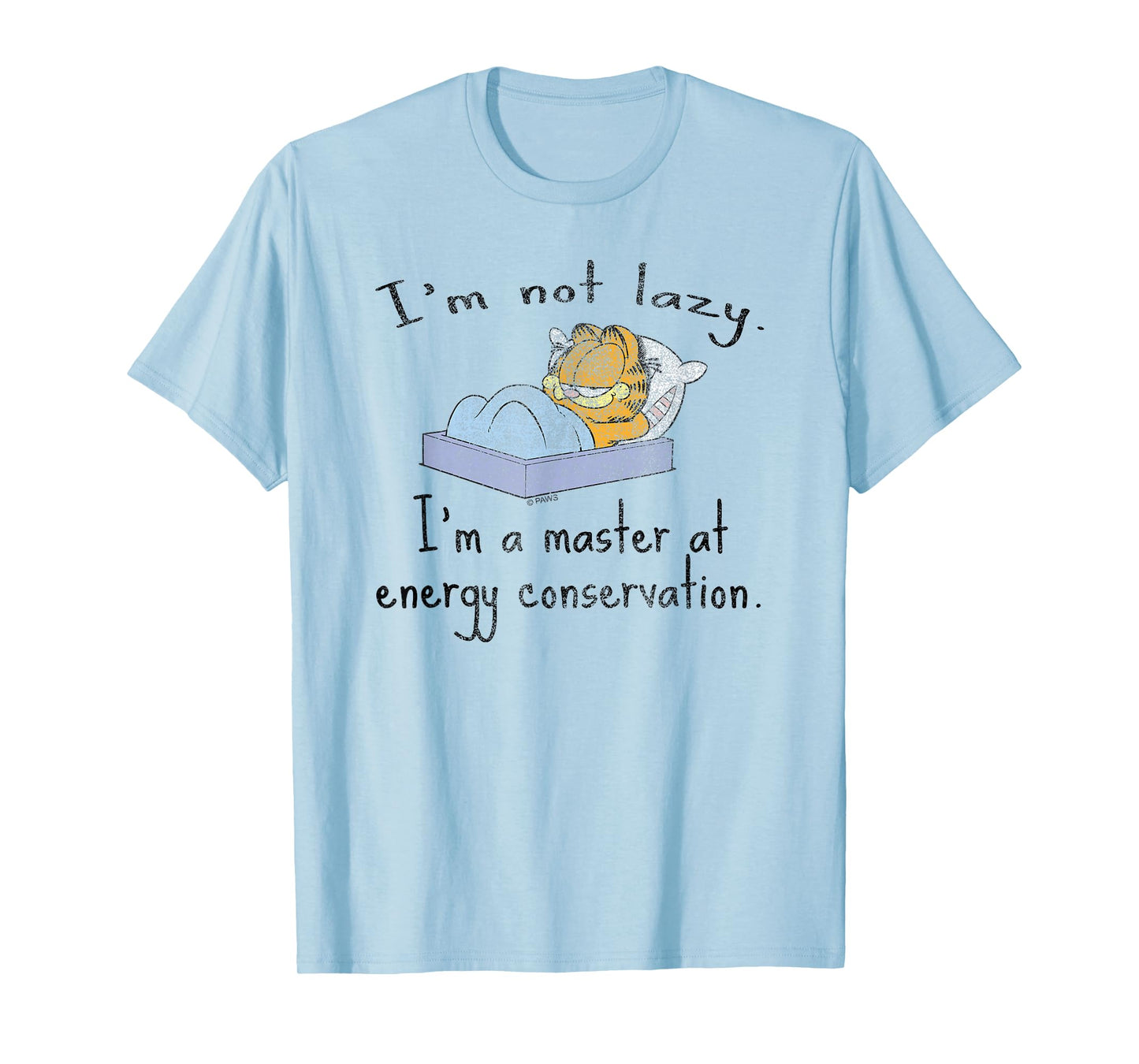 Garfield I'm Not Lazy Energy Conservation Cartoon Cat T-Shirt