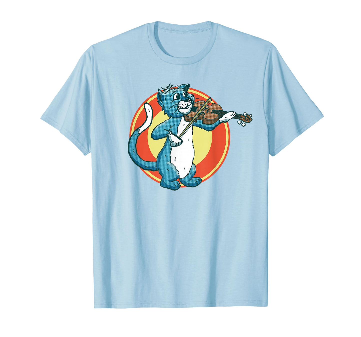 Cat Playing Violin Fiddle Alley Cat Music Violinist Funny T-Shirt