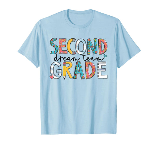 2nd Grade Dream Team Retro Back To School Teacher Student T-Shirt