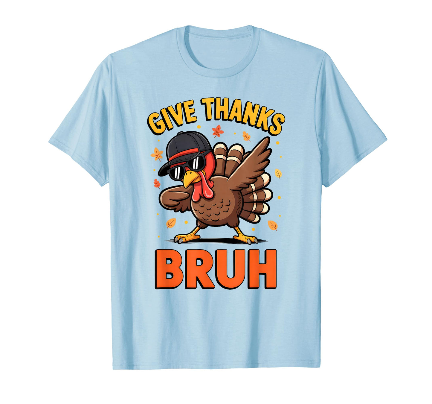 Bruh Thanksgiving Turkey Pilgrim Costume for Boys Teens Kids T-Shirt
