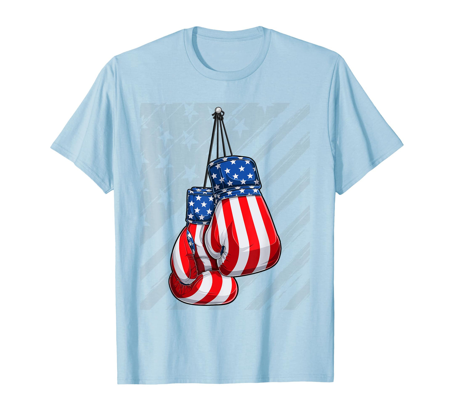 Box Gloves American Flag 4th of July Boxing T-Shirt