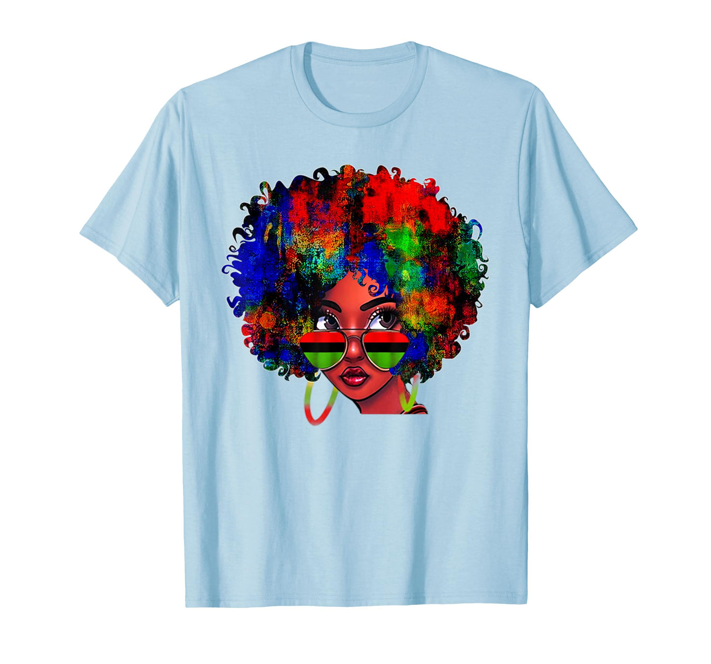 Black Queen Afro Beauty Melanin Black History Pride Art T-Shirt
