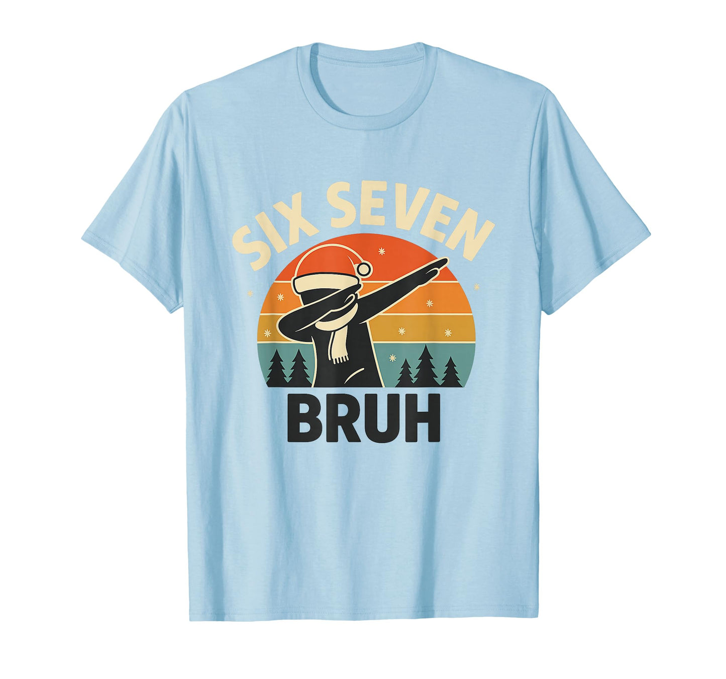 Funny Christmas Dabbing Boy 67 Xmas Boys Kids 6 7 Meme T-Shirt