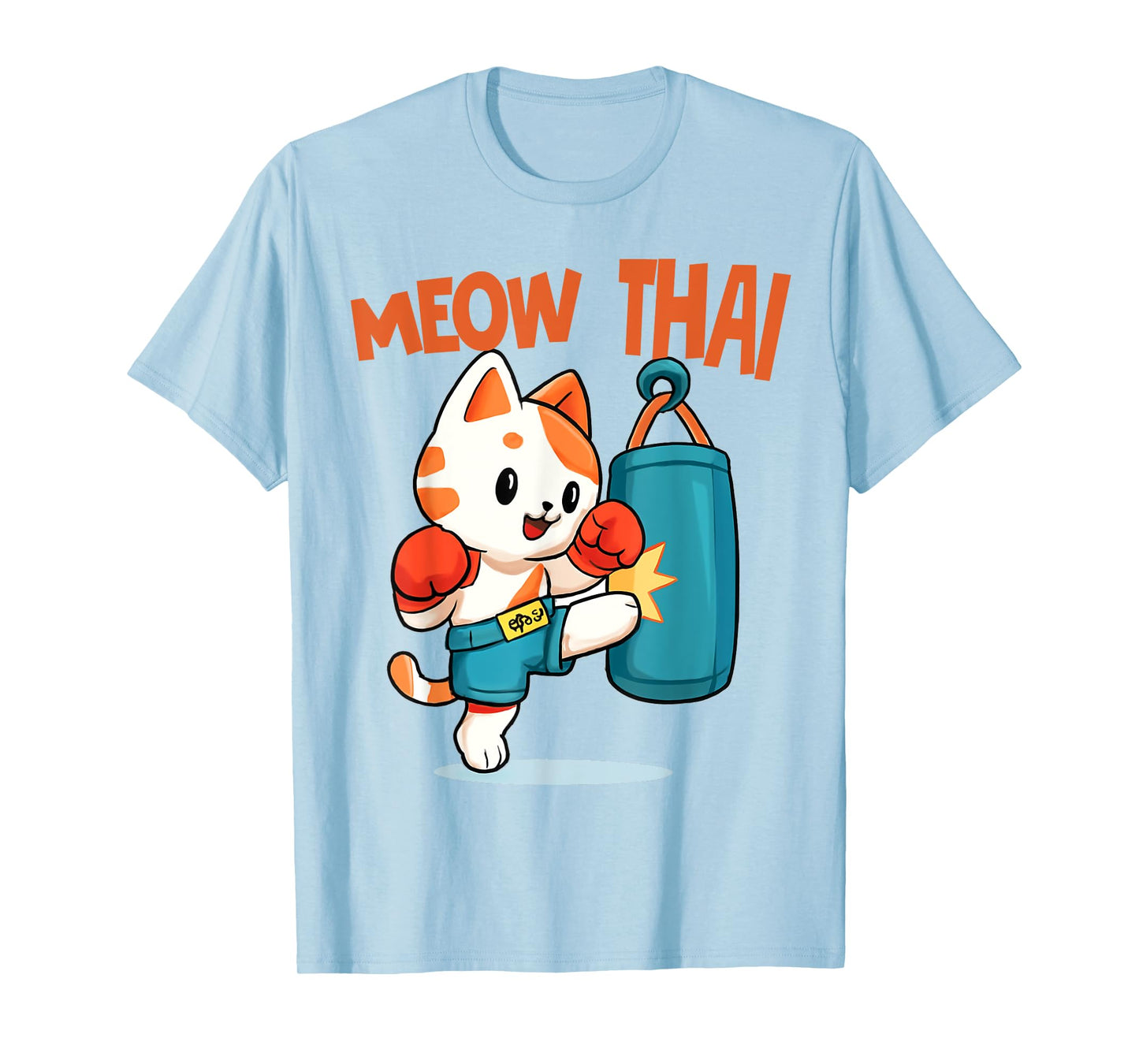 Muay Thai Funny Cat Lover Thai Boxing Thailand Meow Thai T-Shirt for Men Women