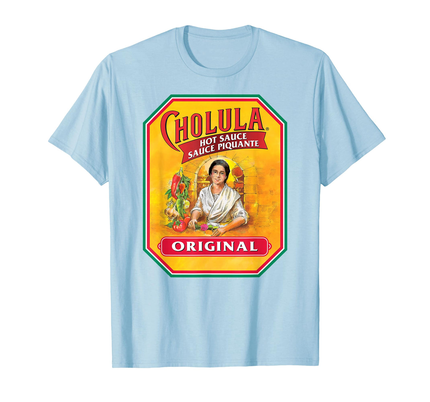 Cholula Hot Sauce Bottle Lable Casual Costume Foodies T-Shirt