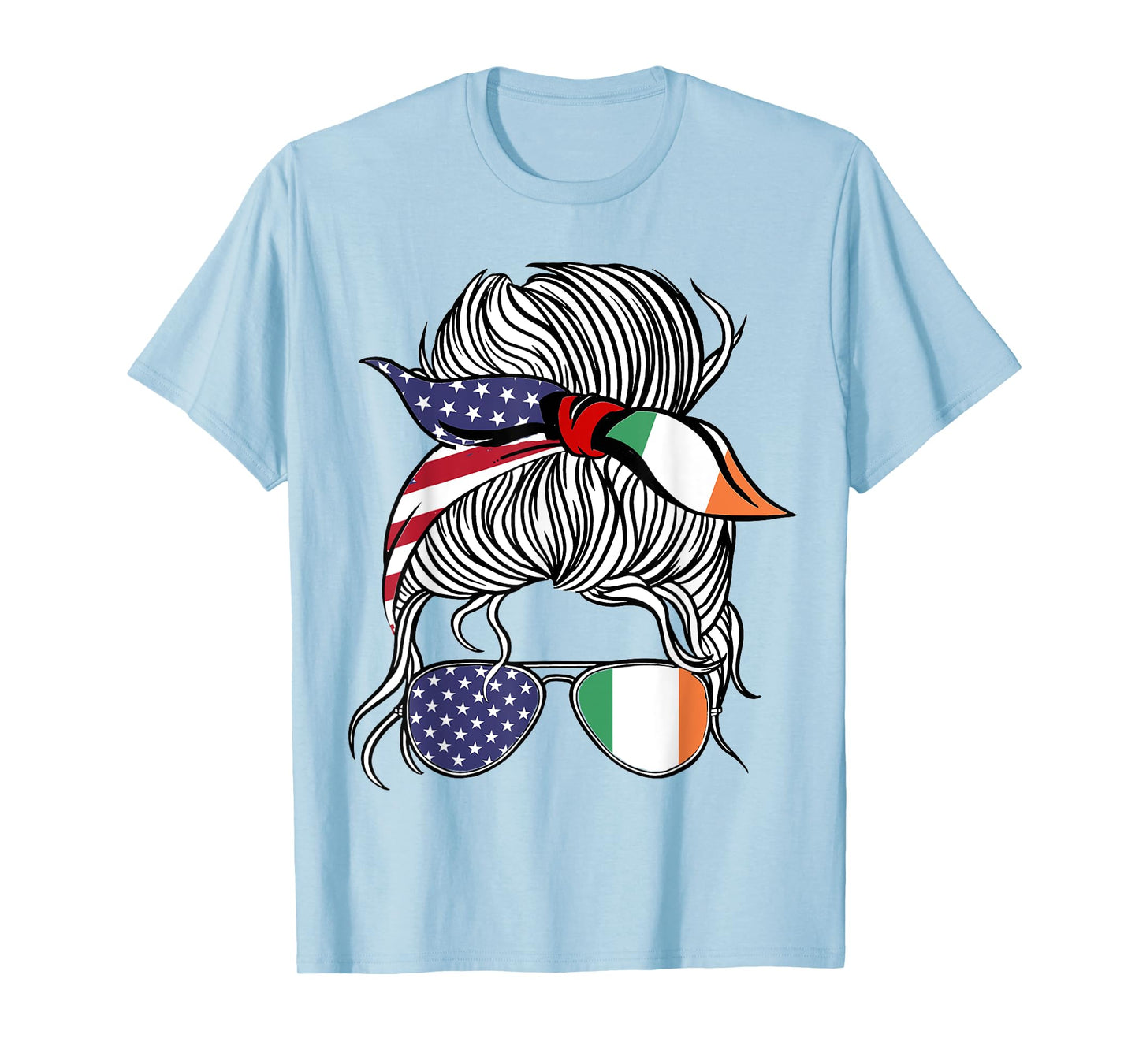 American Irish Patriot Flag Women Girl Ireland Grown T-Shirt